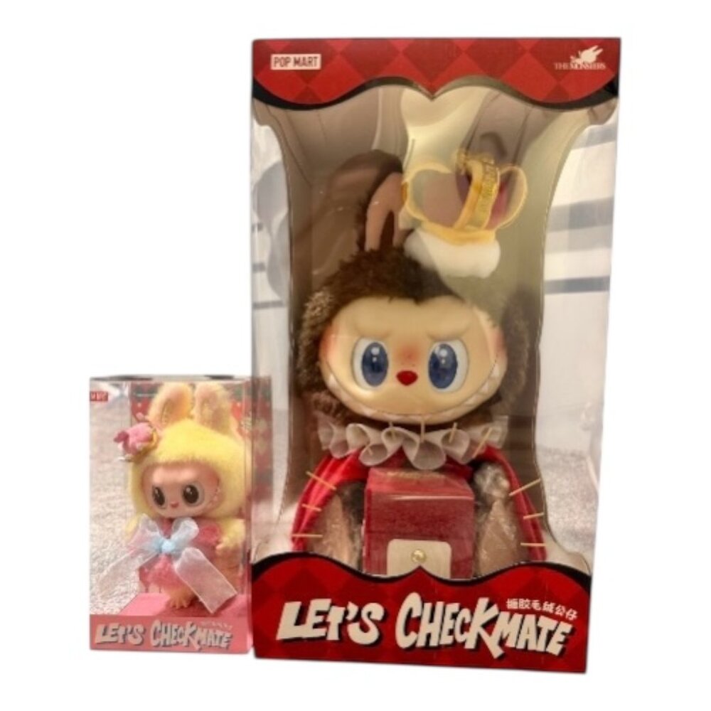 LOT of 2 Pop Mart The Monsters Let's Checkmate LABUBU KING AND QUEEN ~SEALED~